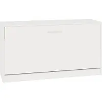 vidaXL Schoenenbank Hoogglans Wit 80x24x45 cm Bewerkt Hout