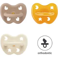 Hevea fopspenen - orthodontisch - 3-36 maanden - Tan beige, Classic, Milky white