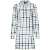 Rebelle Geruit nachthemd French terry Febe - Wit - Maat - 38