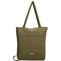 Merkloos Puffer Shopper/Schoudertas Calvia Donker Groen