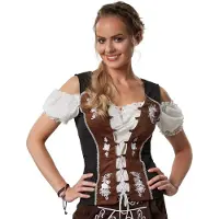 Dressforfun Kostuumblouse Sissi M - verkleedkleding kostuum halloween verkleden feestkleding carnavalskleding carnaval feestkledij partykleding - 303166