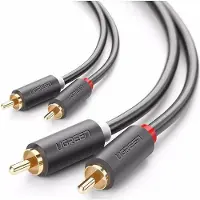 UGREEN 2 RCA male naar 2 RCA male kabel - 1 Meter