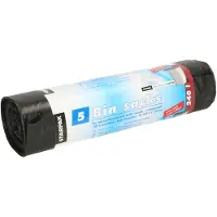 Papstar 5x stuks afvalzakken/vuilniszakken - 240 liter - extra stevig - containerzakken - Vuilniszakken