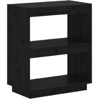 vidaXL Boekenkast 60x35x71 cm massief grenenhout zwart
