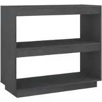 vidaXL Boekenkast 80x35x71 cm massief grenenhout grijs