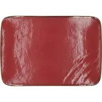 Vivi Oggi - Dinerborden - 28cm x 19.5cm - Rechthoekig - Rood - Kerst