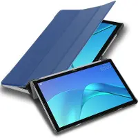 Cadorabo Tablet Book (MIT Wake Up) Cover (MediaPad M5), Tablethoes, Blauw