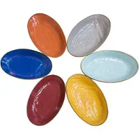 Vivi Oggi - Serveerschaal - Schalen - Set van 6 - Kleurrijk - 26cm - Cadeau - Verjaardag - Italië