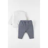 Noukie'S - Joggingpak - Unie - Lichtbeige / grijst - Dino - 18 maand 86