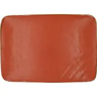 Vivi Oggi - Dinerborden - 28cm x 19.5cm - Rechthoekig - Oranje - Kerst