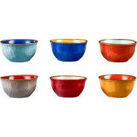 Vivi Oggi - Mini schaaltjes - Sauskommetjes - Streetfood set van 6 - Ø 7.5cm - Kerst - Italië