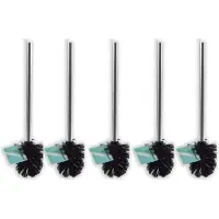 Merkloos Losse toiletborstel universele RVS Toiletborstel Set - 5 Stuks WC-borstel WC Toilet Borstel Borstels Toiletborstels