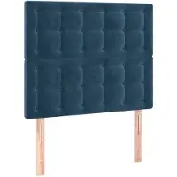 vidaXL Hoofdbord donkerblauw 80x5x118/128 cm fluweel