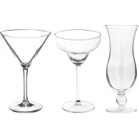 Secret De Gourmet Cocktailglazen set - blue hawaii/martini/margarita glazen - 12x stuks - Drinkglazen