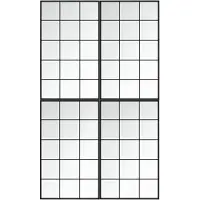 vidaXL Wandspiegels 4 st 100x60 cm metaal zwart