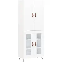 vidaXL Hoge kast 69,5x34x180 cm bewerkt hout wit