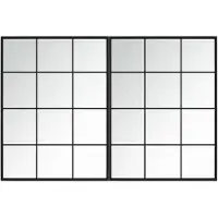 vidaXL Wandspiegels 2 st 80x60 cm metaal zwart