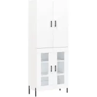 vidaXL Hoge kast 69,5x34x180 cm bewerkt hout wit