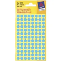 Avery Markeringspunten Ø 8 mm, blauw 3011 - 8 stuks
