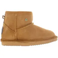 Warmbat WLY221025 Enkellaarzen | Maat 35 Jongens Cognac