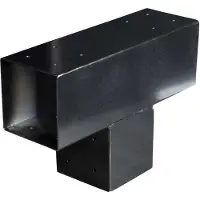 Tuindeco Paalverbinder vierkant verlengstuk T-model 150x150mm zwart