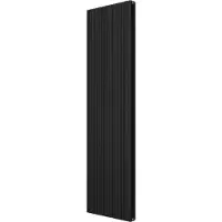 VIPERA Mares dubbele handdoekradiator 47 x 180 cm centrale verwarming mat zwart zij- en middenaansluiting 1821W