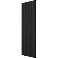 VIPERA Mares enkele handdoekradiator 56,5 x 180 cm centrale verwarming mat zwart zij- en middenaansluiting 1539W