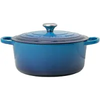 Le Creuset Braad- / Stoofpan Signature rond Azure 28cm 6,7l
