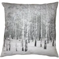 Clayre & Eef Kussenhoes 45x45 cm Grijs Polyester Boom Sierkussenhoes Grijs Sierkussenhoes