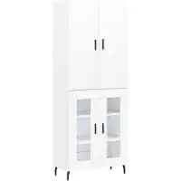vidaXL Hoge kast 69,5x34x180 cm bewerkt hout wit