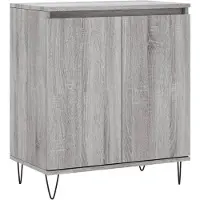 vidaXL Dressoir 60x35x70 cm bewerkt hout grijs sonoma eikenkleurig