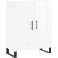 vidaXL Dressoir 69,5x34x90 cm bewerkt hout hoogglans wit