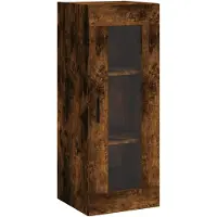 vidaXL Wandkast 34,5x34x90 cm gerookt eikenkleurig