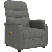 vidaXL Massagestoel stof donkergrijs