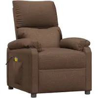 vidaXL Massagestoel stof bruin