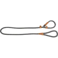 Animal Boulevard SCHOOL LEASH - Slipriem - Retrieverlijn - Stroplijn - Trainingslijn - Met Dubbele Stop - Antraciet - 180x1,5 cm