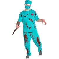 Dressforfun Herenkostuum zombiedokter M - verkleedkleding kostuum halloween verkleden feestkleding carnavalskleding carnaval feestkledij partykleding - 300183