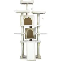 Trekker Klimtoestel voor katten, model Kratzbaum Tower, 170 cm hoog, beige kleur