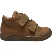 Naturino - Dord - Mt 20 - velcro's bumper lederen effen hoge sneakers - Cognac