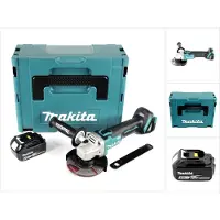 Makita DGA 504 M1J accu haakse slijper 18 V 125 mm borstelloos + 1x accu 4,0 Ah + Makpac - zonder oplader