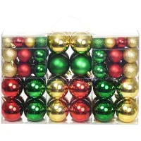 vidaXL Kerstballen 100 st rood/goudkleurig/groen