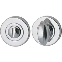 Hardbrass Nika toilet-/badkamersluiting rond 8mm - chroom