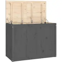 vidaXL Wasmand 88,5x44x66 cm massief grenenhout grijs