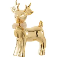 J-Line figuur Eland Boog - porselein - goud - large