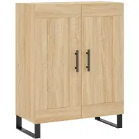 vidaXL Dressoir 69,5x34x90 cm bewerkt hout sonoma eikenkleurig