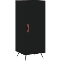 vidaXL Dressoir 34,5x34x90 cm bewerkt hout zwart