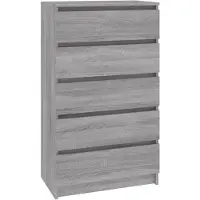vidaXL Ladekast 60x36x103 cm bewerkt hout grijs sonoma eikenkleurig