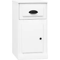 vidaXL Bijzetkast met lade 40x50x75 cm bewerkt hout wit
