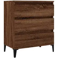 vidaXL Dressoir 60x35x70 cm bewerkt hout bruin eikenkleur