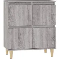 vidaXL Dressoir 60x35x70 cm bewerkt hout grijs sonoma eikenkleurig